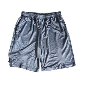 Spalding Shorts Mens Size L Large Solid Grey Gray Pull On Athletic Comfort